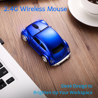 Wireless 2.4Ghz Beetle Car Shape Mouse Computer USB Optical 1600 DPI Gaming Mice Ergonomic Mini Mause For Laptop PC Office Gamer