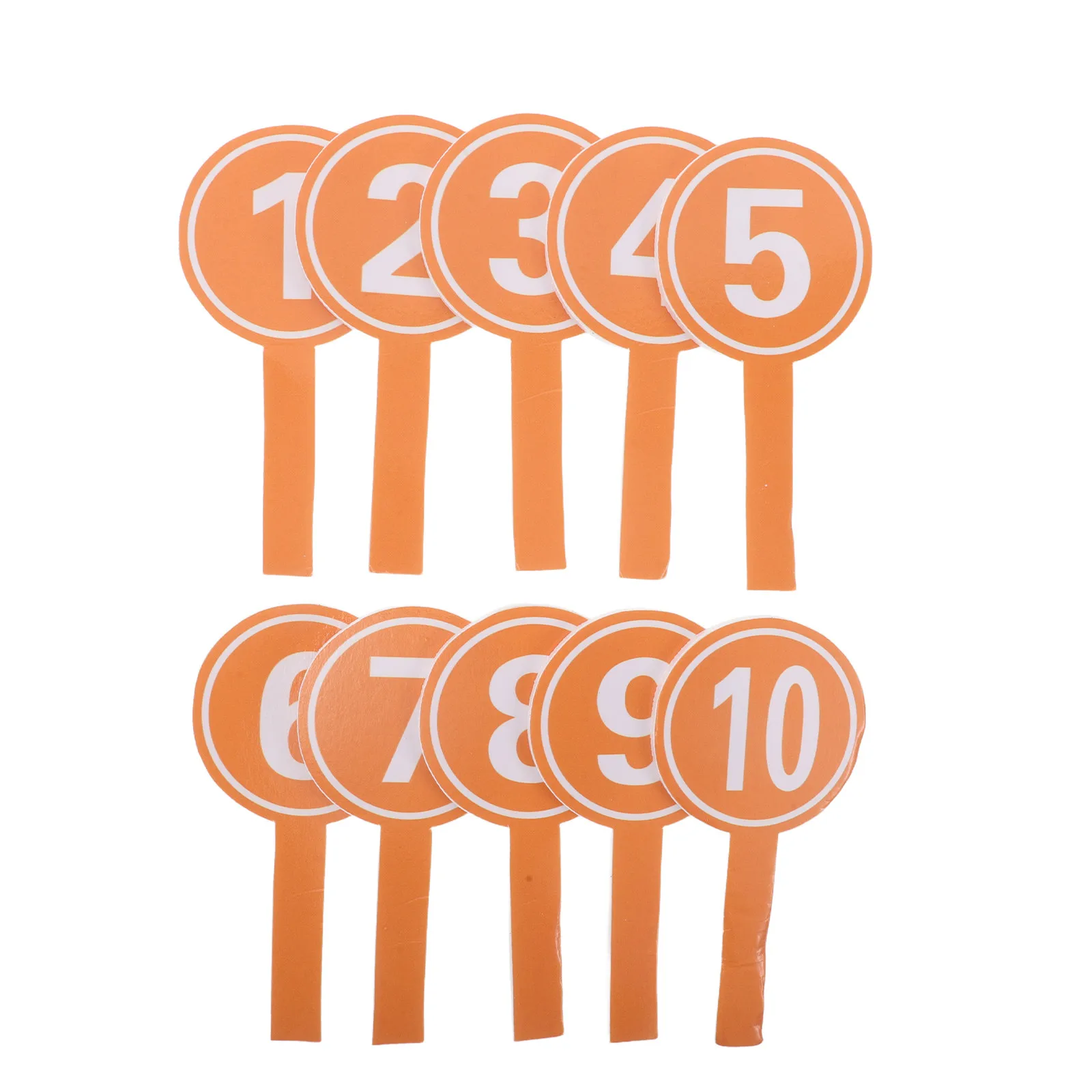 10Pcs Cheerleading Order Number Paddles 1-10 DIY Color Options Display Lightweight Score Paddles for Sports