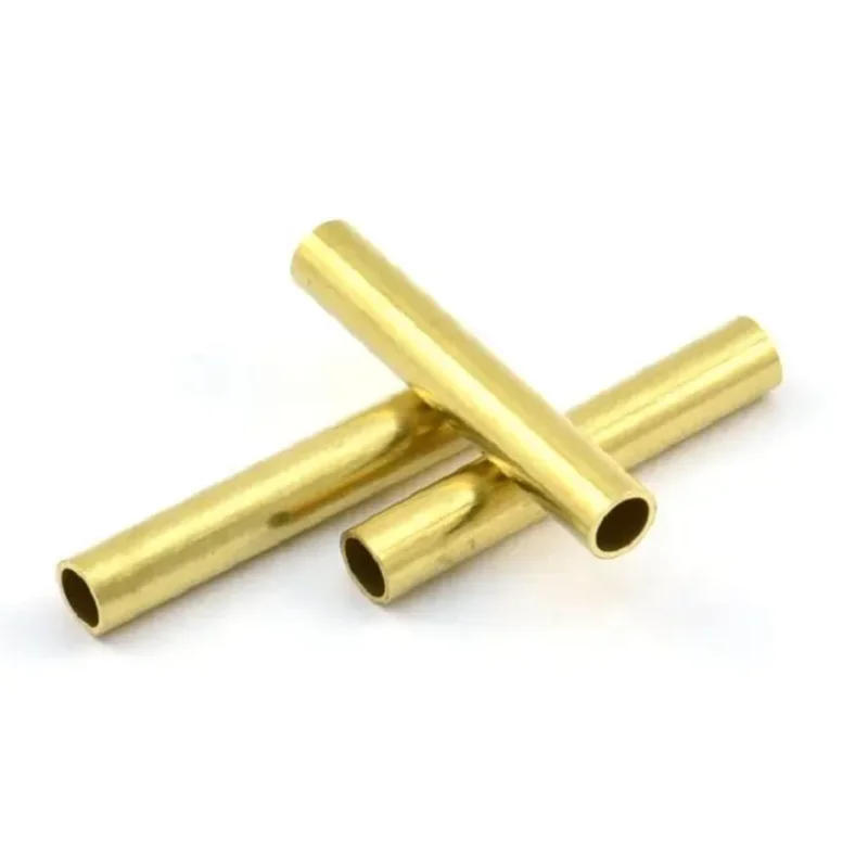 Bronze brass milling turning service custom Brass Plain Tube Beads Industrial Brass Tube 7*0.5mm 75mm long