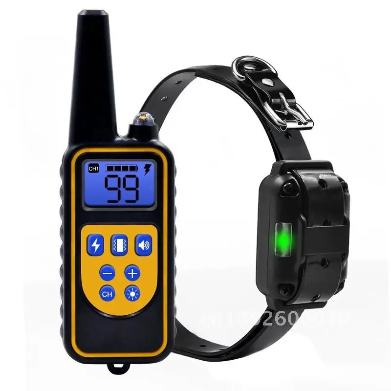 

Electric Dog Training Collar, Pet Remote Control, Waterproof, Size, Rechargeable, Vibration Shock LCD All Display, Sound, 800m