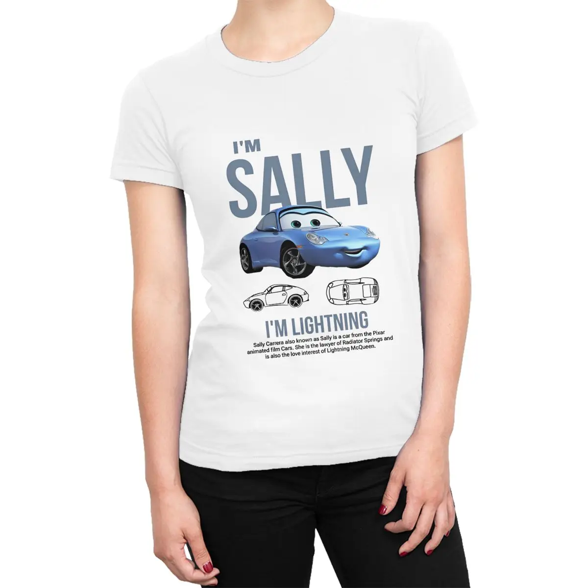 Lightning Mcqueen T Shirt 2025 Summer I am sally Y2K Basic T Shirts Hot Sale Loose Harajuku Tee Shirt For Women Custom Logo Tees