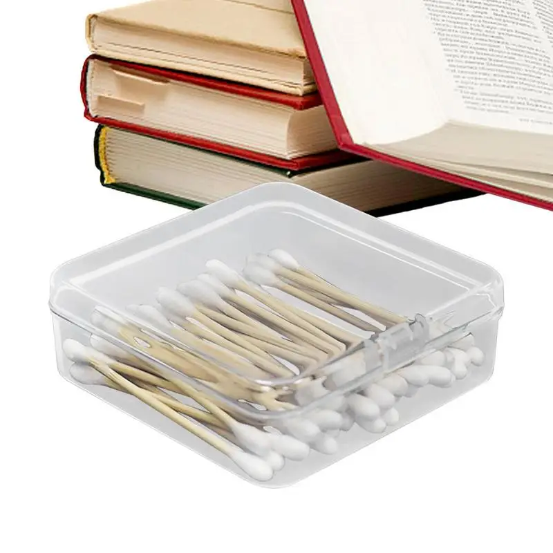 Small Clear Box With Lid Clear Box Containers With Lid Clear Storage Containers Portable And Dustproof For Cotton Swab And