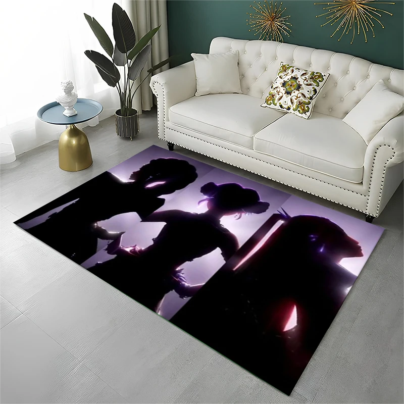 KPop D-Demon H-Hunters S-Saja Cartoon Non-Slip Area Rug for Living Room Bedroom Playroom,Carpet Floor Mat for Home Decor Holiday