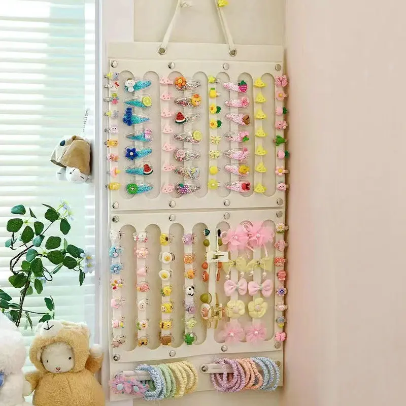 Hair Bows Organizer Wall Hanging Large Capacity Headband Holder Hair Clip Storage Hanger Space Saving Accessory For Girl Room