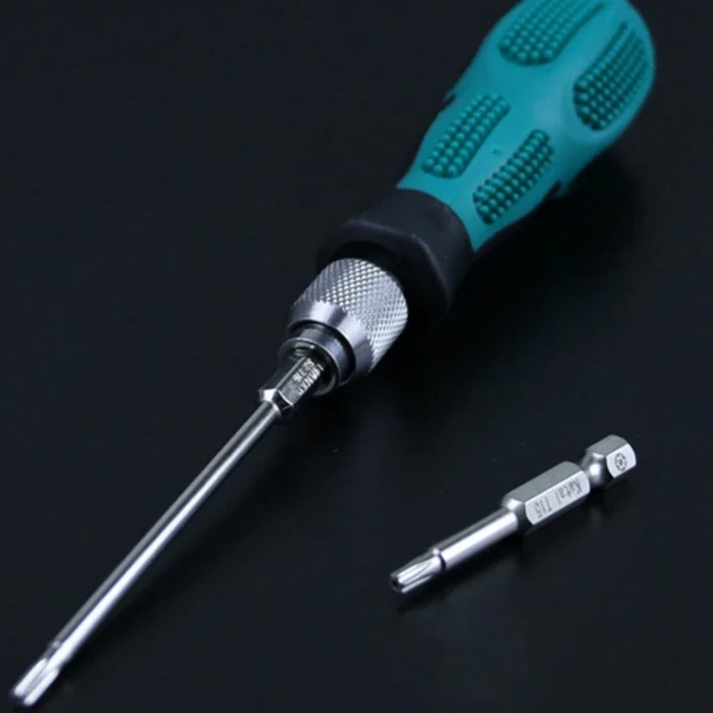 Multifunctional 6.35mm Screwdriver 1/4inch HexShank Non Slip Comfortable Handle Screw Driver Bit Holder Durable image 4