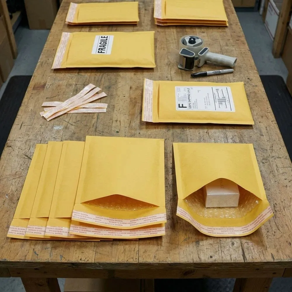 10PCS Self-Seal Kraft Paper Bubble Envelopes Waterproof Thicken Padded Shipping Envelope Anti-fall Different Specifications