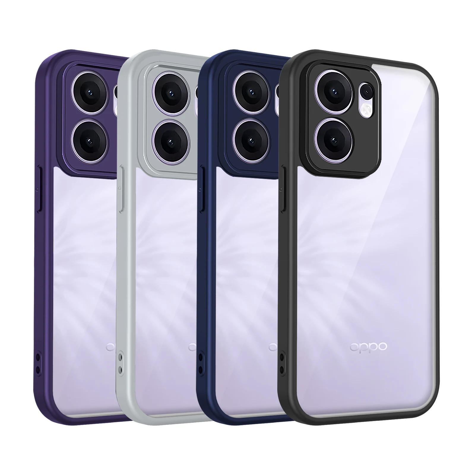 Oppo Reno 13F 4G CPH2701 Case Silicone Bumper Crystal Clear Armor Hard Back Cover Phone Case for Oppo Reno 13F Reno13F CPH2699