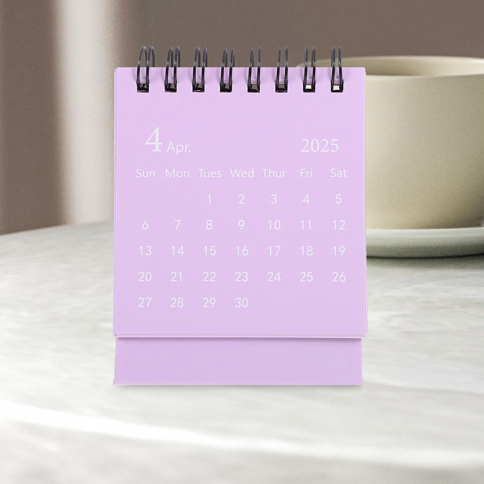 Stand up Desk Calendar Paper 2025 Mini Ornaments White Board Decorative Office 2024-2025 Spiral Notepad