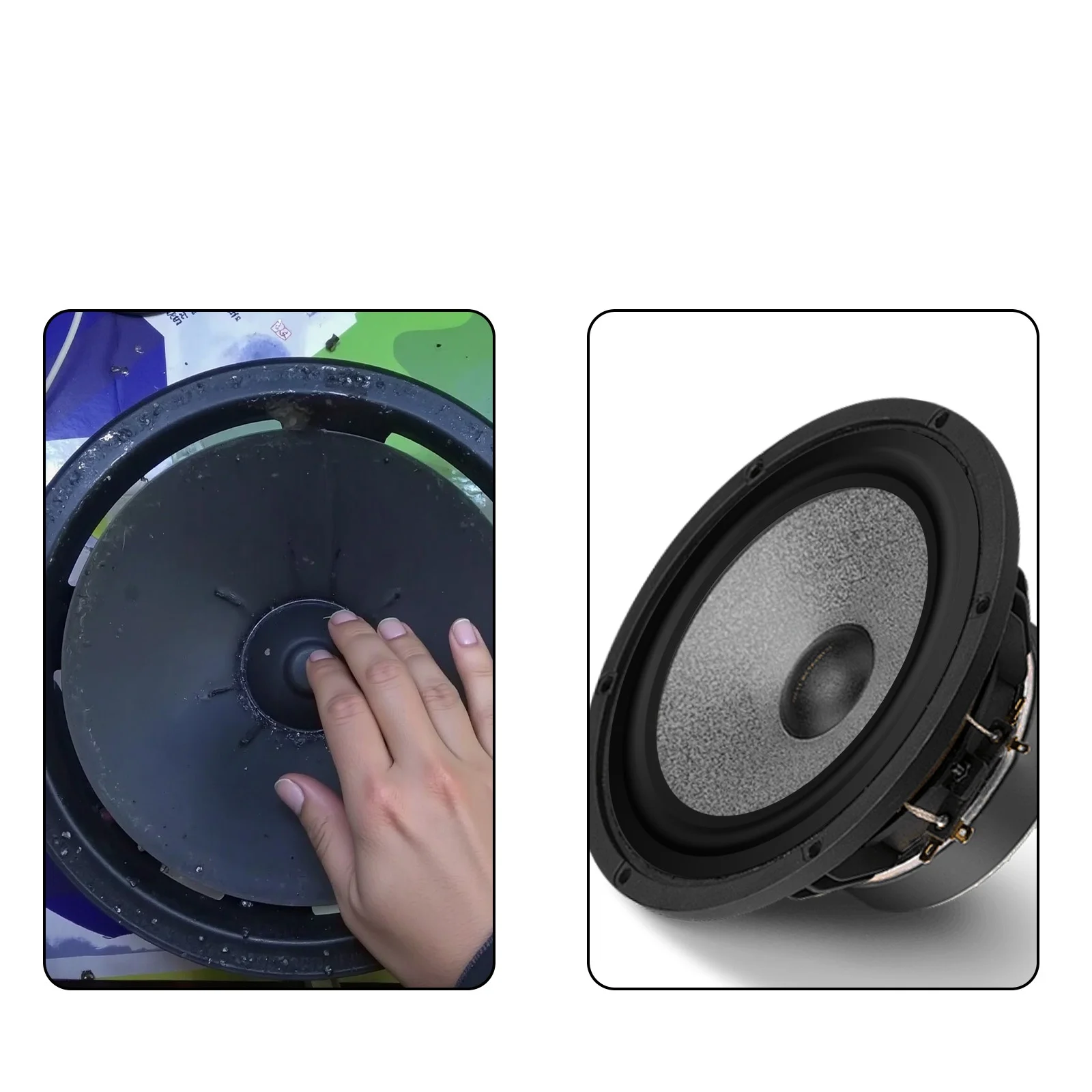 

10-inch Speaker Bezel DIY Speaker Rubber Edge Trim Round for JBL Speaker Bezel Replacement Kit (Set of 2)