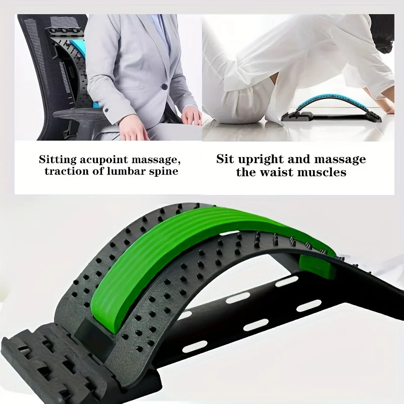 75kg Heavy-Duty Multi-Level Back Stretcher Lumbar Corrector - Ergonomic Design for Effective Back Stretching and Posture Improve