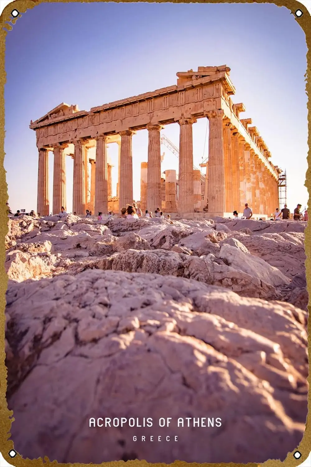 Acropolis of Athens poster Retro tin Sign Wall Art Decor Metal Sign Decoration Sign 8x12 inch sign