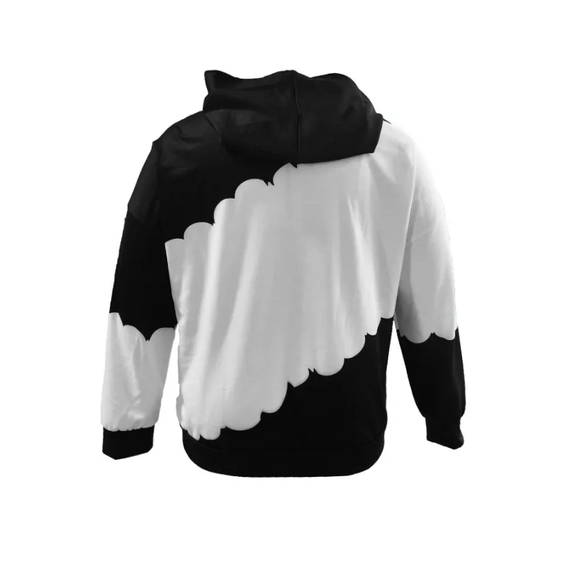 Plus size 1xl-5xl feminino moda manga comprida com capuz senhoras casual contrastante impresso pulôver com capuz