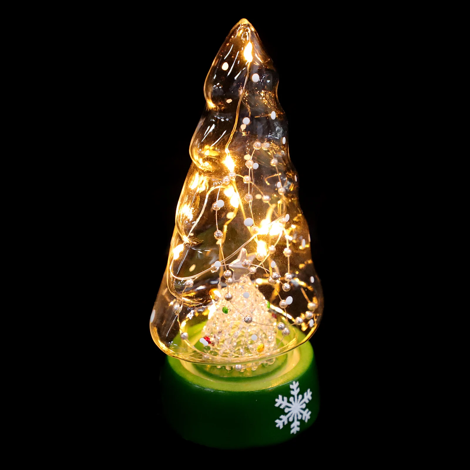 

Desktop Adornment Light Glass Material Small Night Lamp Compact Bedroom Lamp Warm Luminous Small Decorative Fan