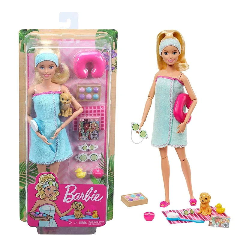 100% oryginalna lalka Barbie Spa wykonana do przenoszenia Przegubowa oryginalna marka Mattel Prezenty Zabawki dla dziewczynek Prezenty świąteczne w pudełku