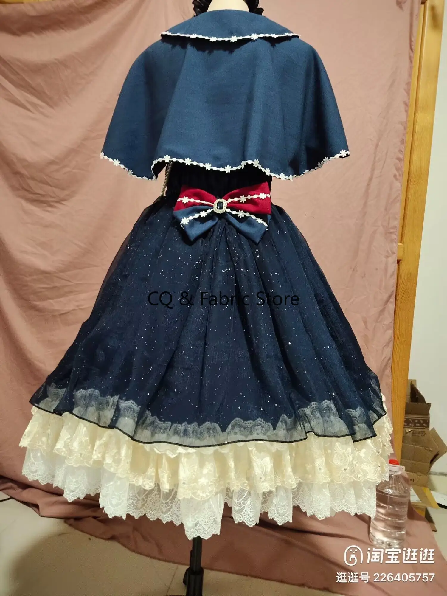Hot Drilling And Gilding Sequins Brocade Silk Wrinkle Chiffon Lace Fabric For Fashion Wedding Dress Lolita Dress By The Meter
