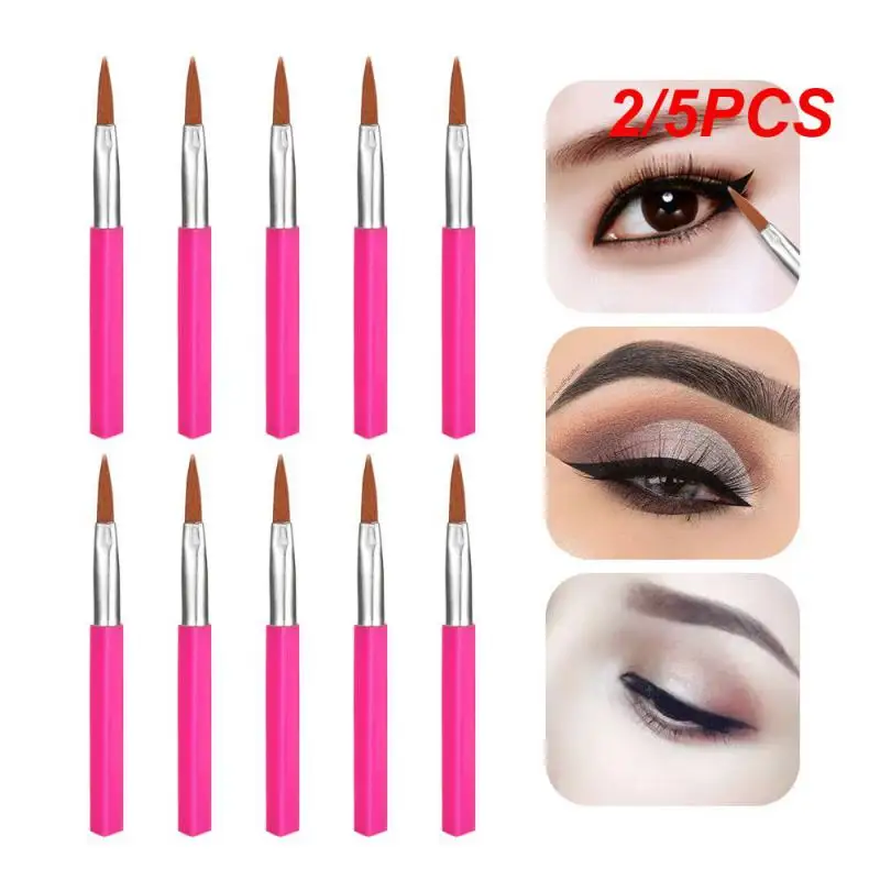 2/5PCS WholesalePink Eyeshadow Eyeliner Brush Profession Beauty Makeup Tool Eyeshadow Eyebrow Brush Beauty Cosmetics Brush