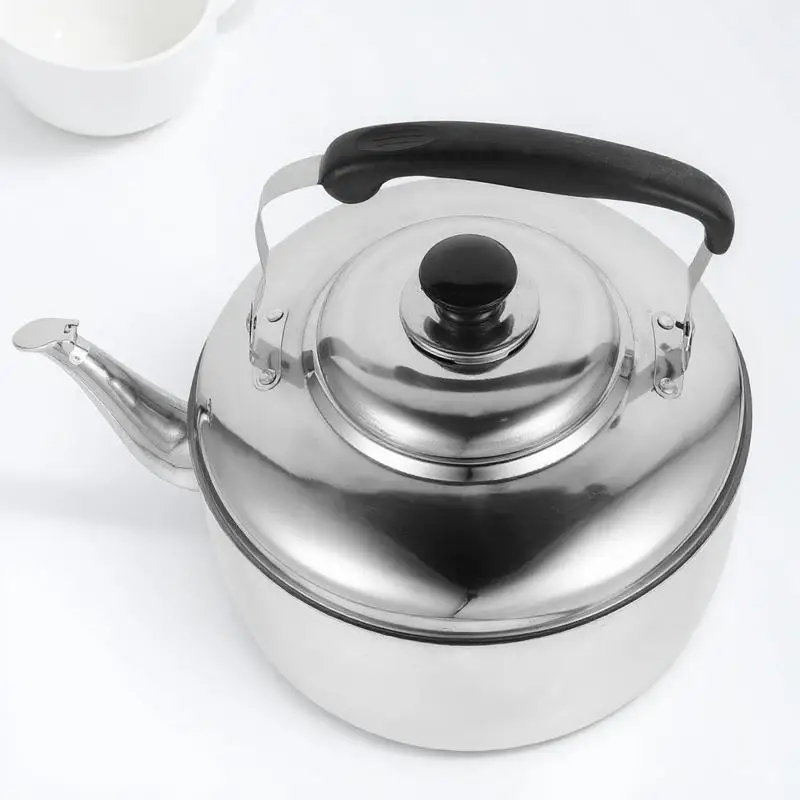 

6L Stainless Steel Sounding Teakettle Whistling Water Kettle for Household Brewing Tea Coffee Mulled Wine Quick Heat Anti-Burn