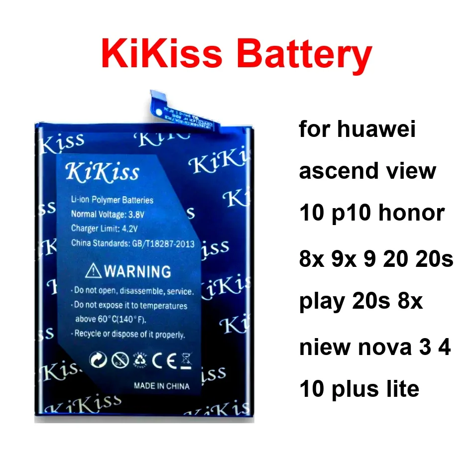 

For Huawei Ascend View 10 P10 Honor 8X 9X 9 20 20S Play Niew Nova 3 4 Plus Lite HB386280ECW HB386590ECW Battery