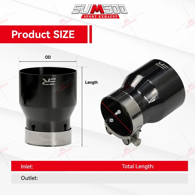 ER logo 4 Pcs Black Stainless Steel Exhaust tips for BMW F87 M2 F80 M3 F82 F83 M4 Direct Fit Exhaust Tip other auto engine parts