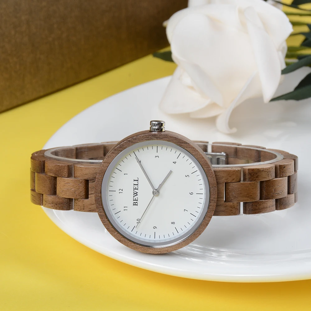 Simple and Stylish Sports Style Quartz Watch Gift for Men Wooden Watch