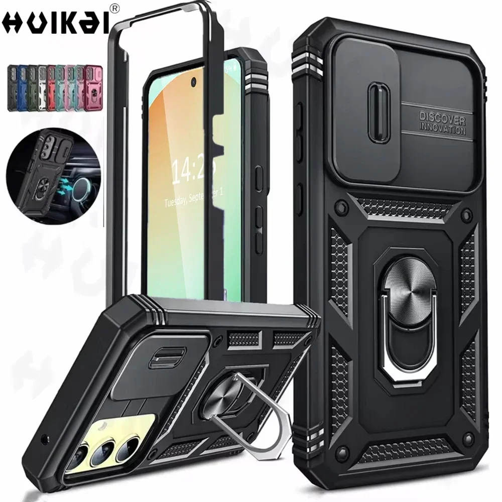 

Case For Samsung Galaxy S24 FE S23 FE Samsung S24 Ultra S23 Ultra A55 A54 A15 A14 Camera Slide Lens Protective Grade Rugged Case