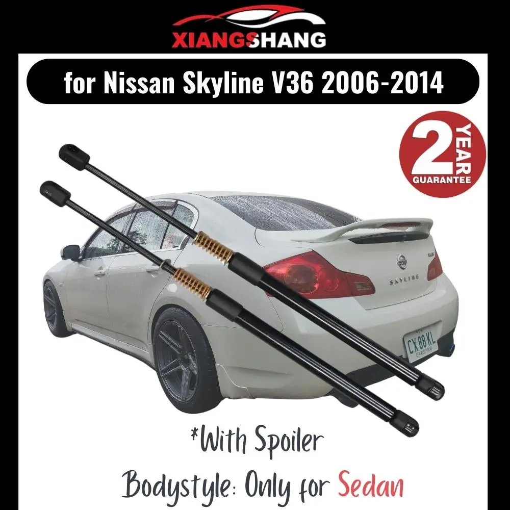 

2pcs Rear Tailgate Damper for Nissan Skyline (V36) Sedan With Spoiler 2006-2014 WITH SPRING Trunk Boot Gas Charged Gas Struts