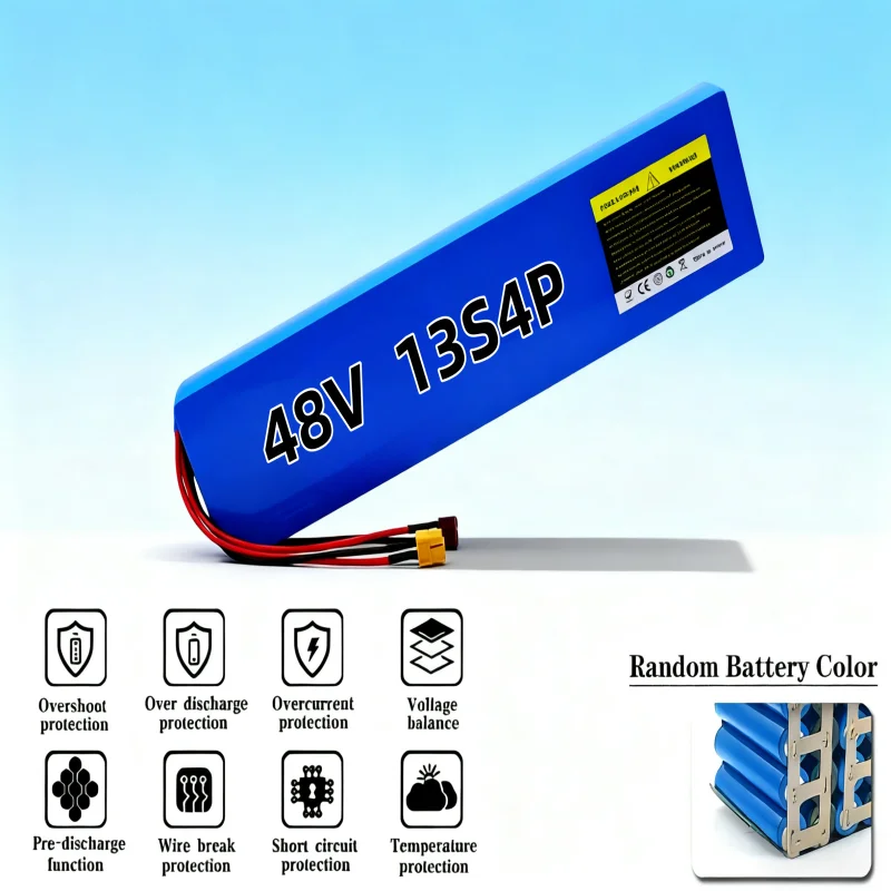 

Long Range 48V 14000mAh Battery for Kugoo M4 Series, 13S4P 18650 Li-ion Pack with BMS to Replace Original Built-in Batteries