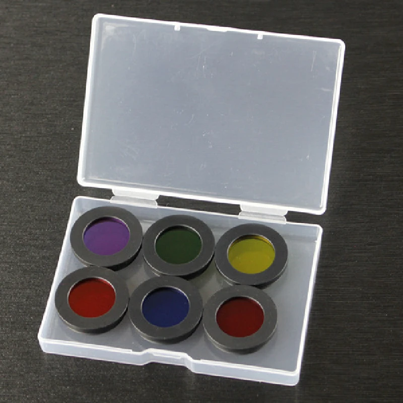 Agnicy Black Dog Series M28.6 Planetary Filter Moon Nebula Filter with Plastic Box 6 Colors Set Optical Acrylic Lens