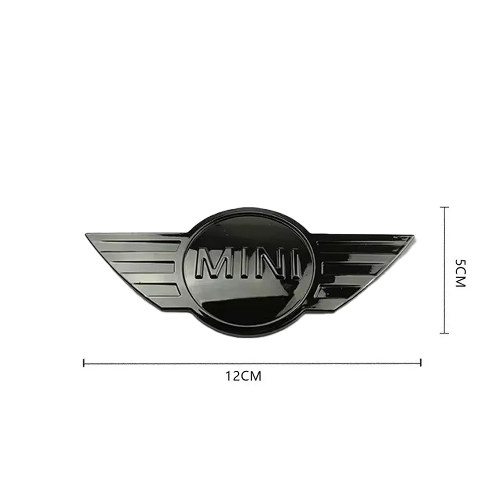NN-1pcs Mini Emblema Metálico Negro para Capó Delantero/Maletero Trasero de Coche, para Mini Cooper R56 R50 R58 R52 R53 R55f56 f55, Accesorios