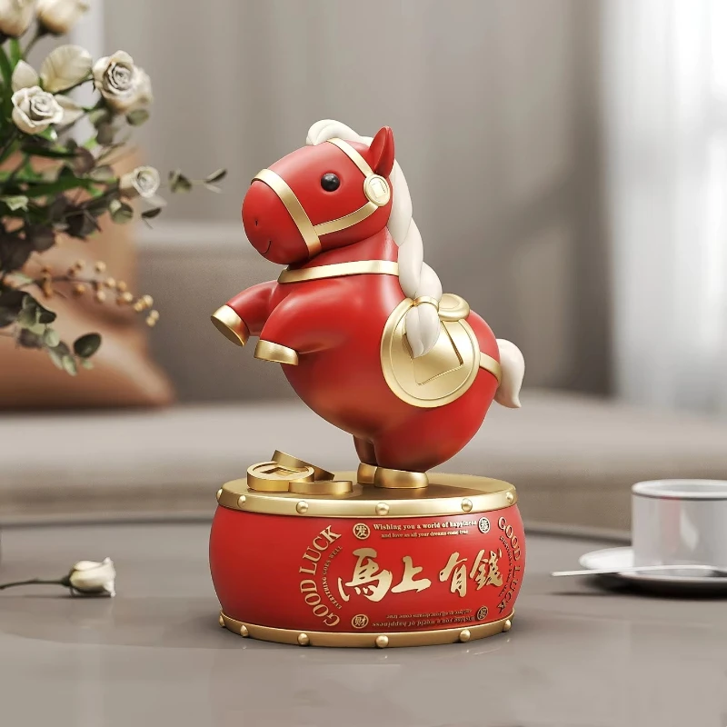 

New Chinese horse ornament, living room porch TV cabinet desktop decoration, birthday graduation housewarming gift