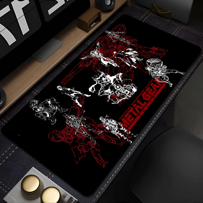 Mauspad, großes Spieler-Computer-Tastaturpad, Schreibtischunterlage, rutschfest, Cartoon-Tischunterlage, PC-Teppich, METAL GEAR Mousepad Untersetzer XXL