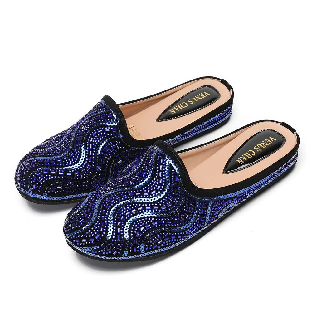 

2024 Italy Latest Summer Ladies Half Slipper Shoe Simple High Quality Design Shoe for Women Wedding Birthday Party