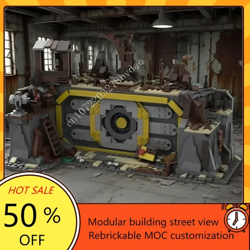 

870PCS Fallout TV Vault Door Modular MOC Creative street view Model Custom Puzzles Architecture DIY Education Assembly Toy Gift