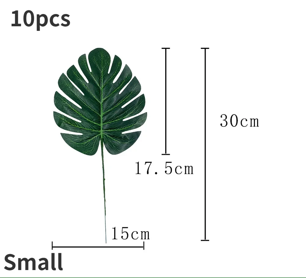 Tropical Palm Leaves Artificial Silk Decor for Summer Weddings