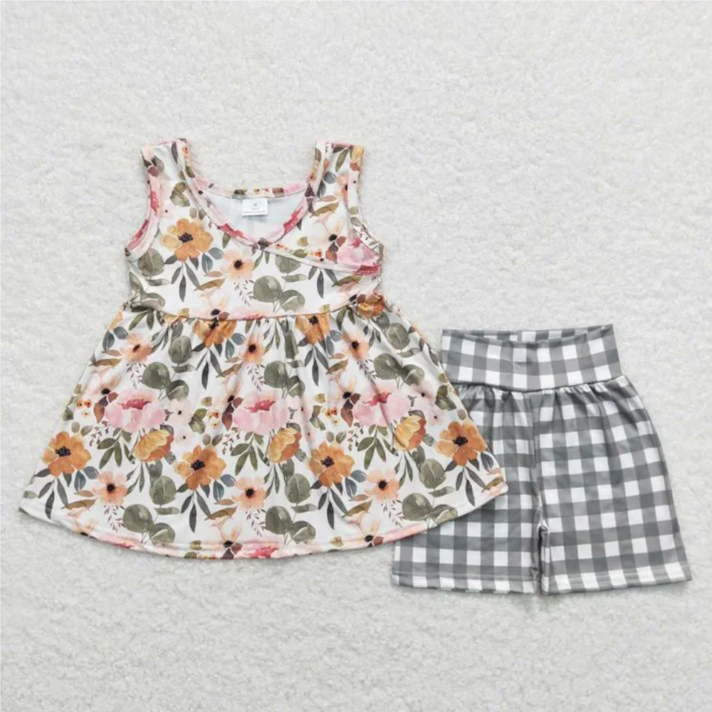 Bébé enfants vêtements frères et sœurs été filles frères bébé filles été tunique haut shorts vêtements ensembles