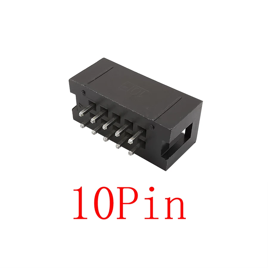 10Pcs DC3 2.54mm Pitch 6/8/10/14/16/20/26/30/34/40/50Pin Male Socket Straight IDC Box Headers PCB Connector Double Row Pinheader