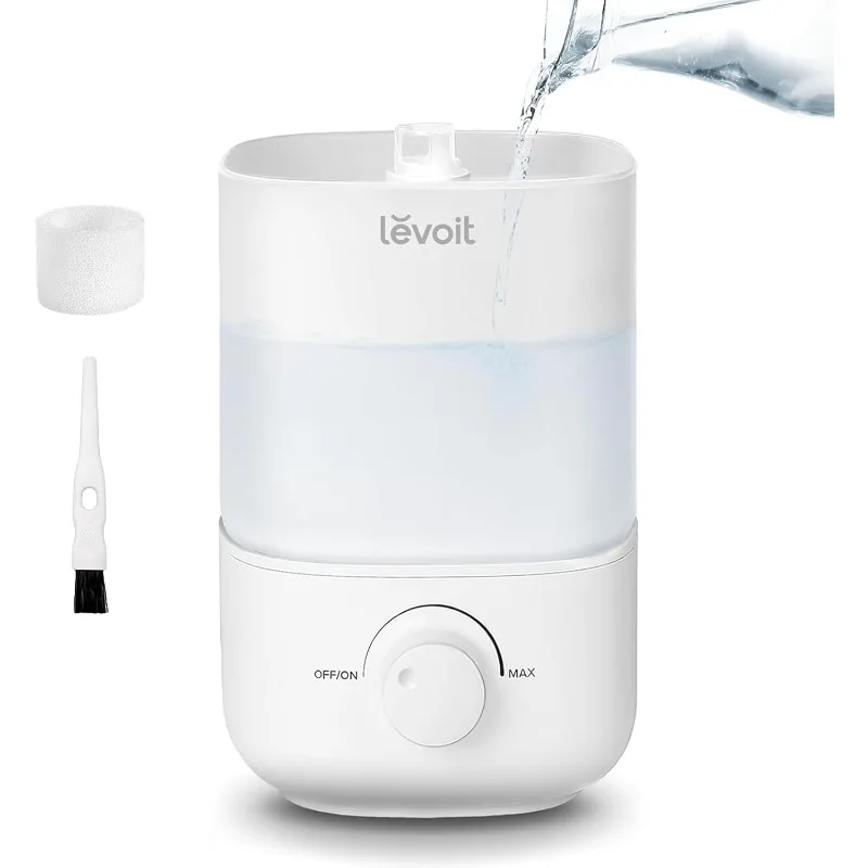 

Top Fill Humidifiers for Bedroom, Easy to Fill & Clean, 28dB Quiet Cool Mist Air Humidifier, Auto Shut-off and BPA-Free, 25H