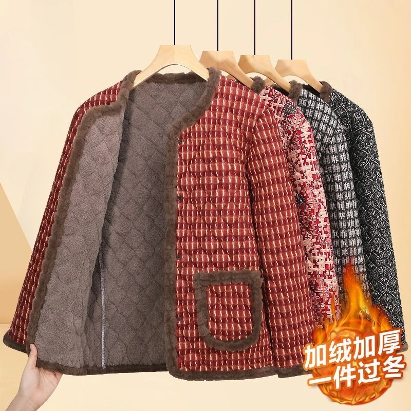 

Женская утепленная флисовая куртка-блузка с цветочным принтом и пэчворком для среднего и пожилого возраста, осень-зима