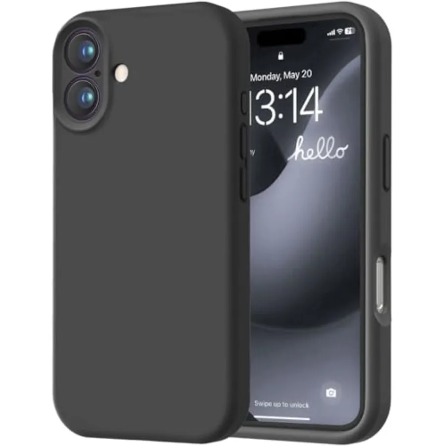

Designed for iPhone 16 Case, Premium Silicone with [Soft Anti-Scratch Microfiber Lining] Shockproof Protective Phone Case for M