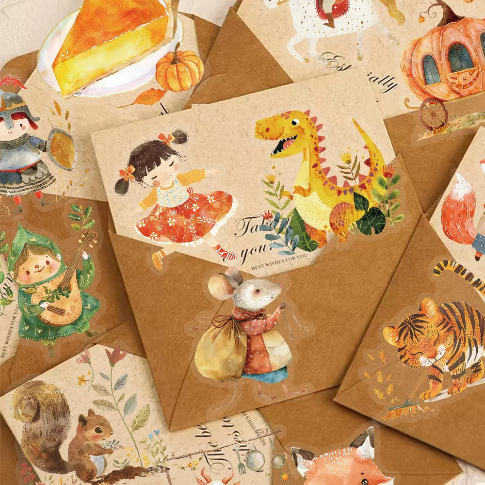 50PCS Fairy Tale Watercolor Graffiti Stickers Handmade Account DIY Luggage Notebook Motorcycle PET Waterproof Stickers