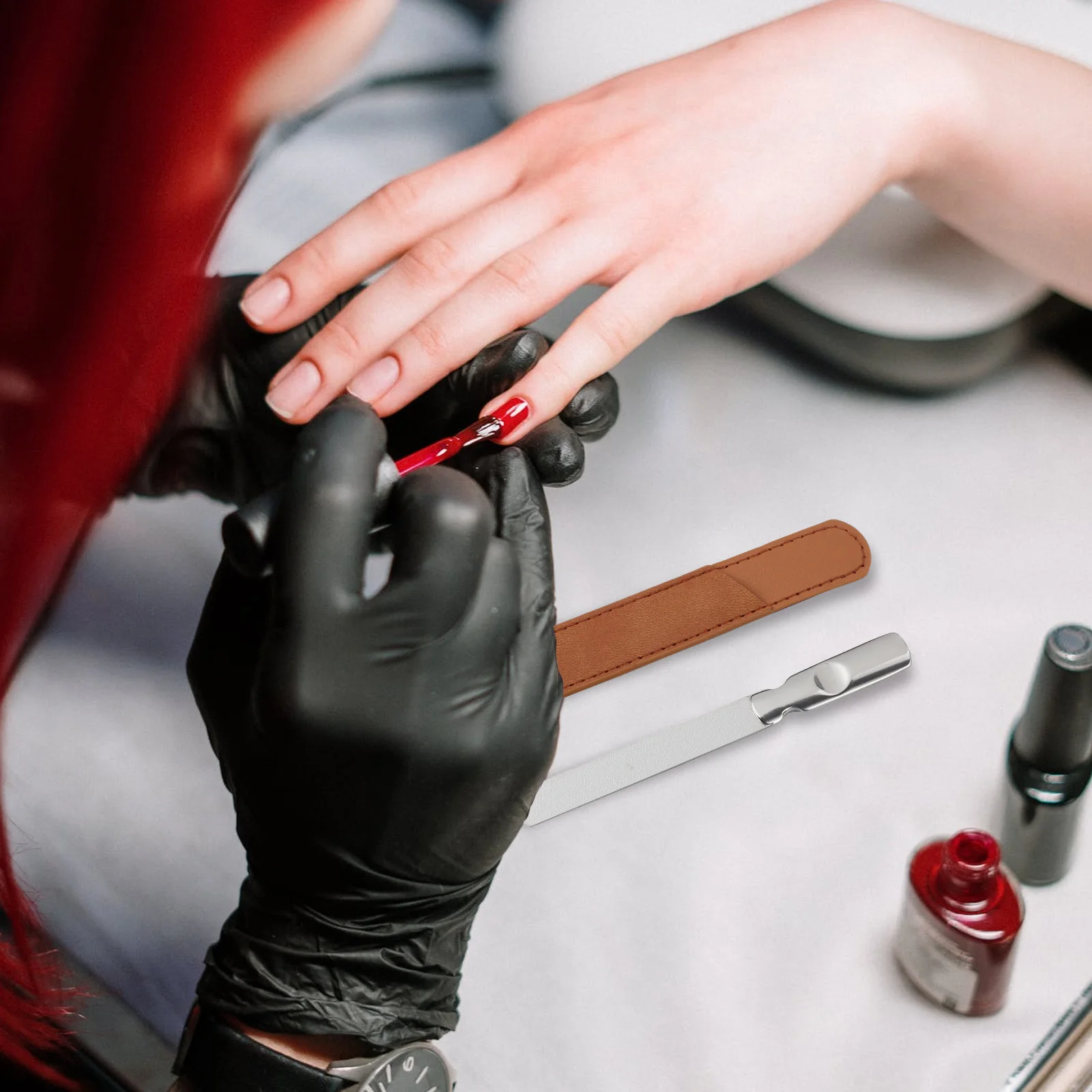 

2pcs Stainless Steel File Manicure Tool Metal Files For Fingernail Toenail Care Nail Art Salon Use Durable Nail Trimmer