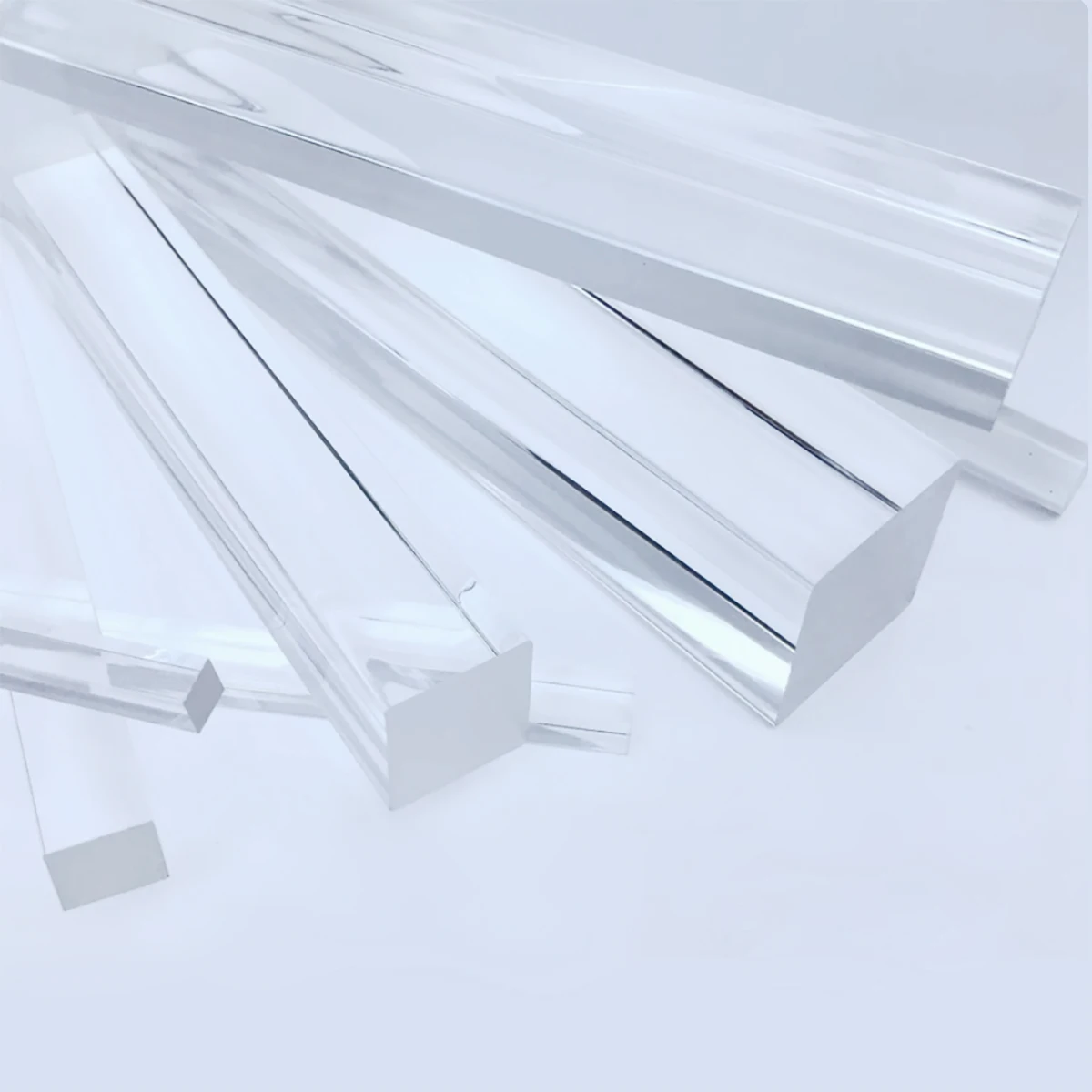 PMMA Acrylic Square Rod, High Transparency Square Strip, Organic Glass Rectangular Rod, Length 200mm