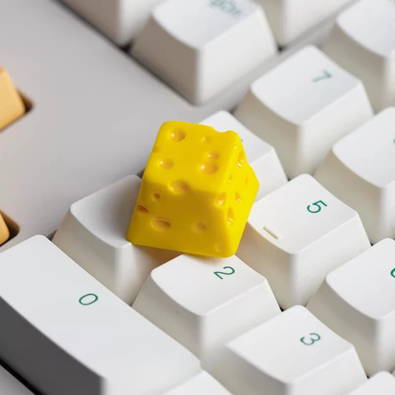 Yellow Cheese Keycaps Resin Material Personality Customized ESC Creative Keycap for Gaming Mechanical Keyboard Replacement Key