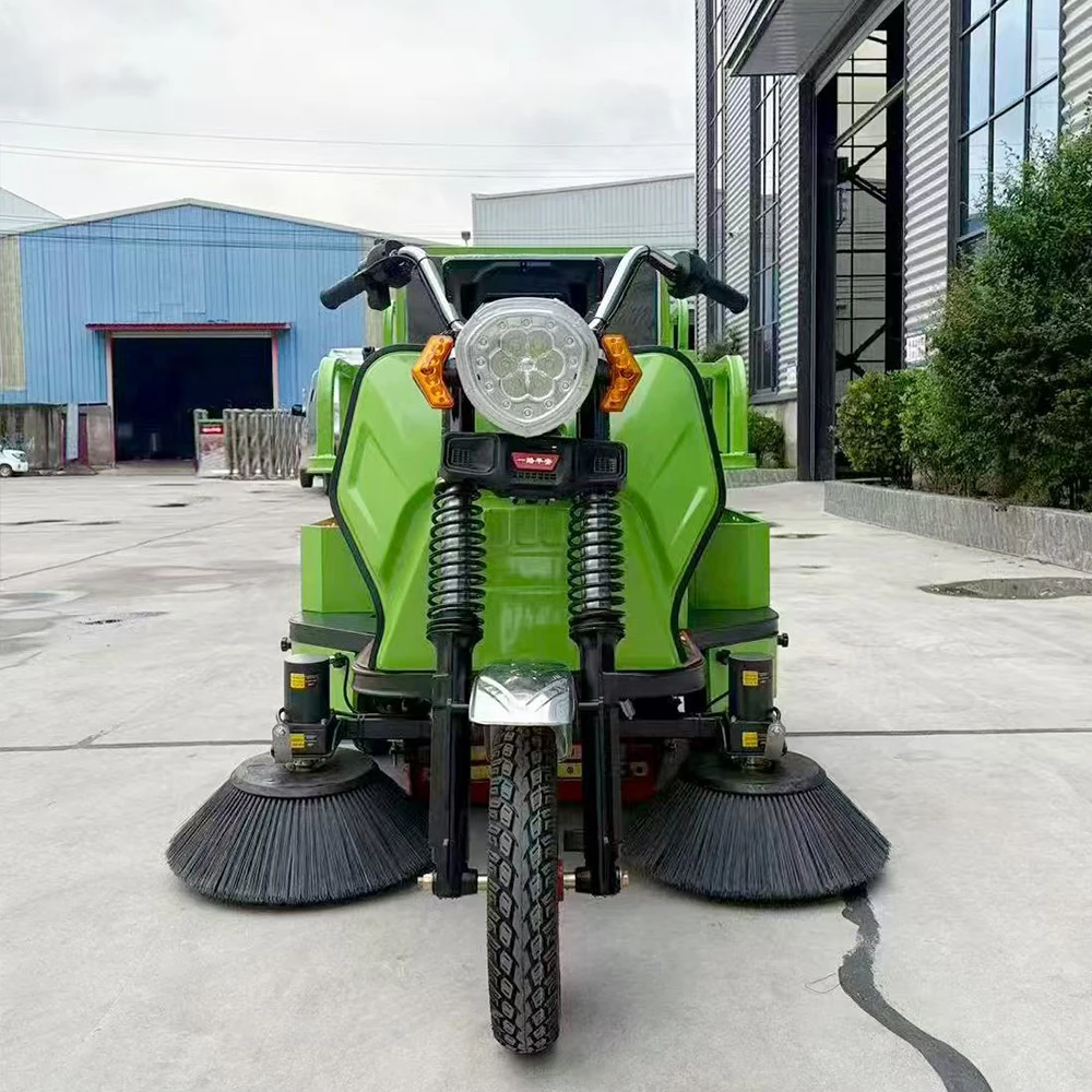 Ride-On Portable Electric Three Wheel Industrial Sweeper Side Brush Spray Dust Suction Factory Workshop Road Excluding freight