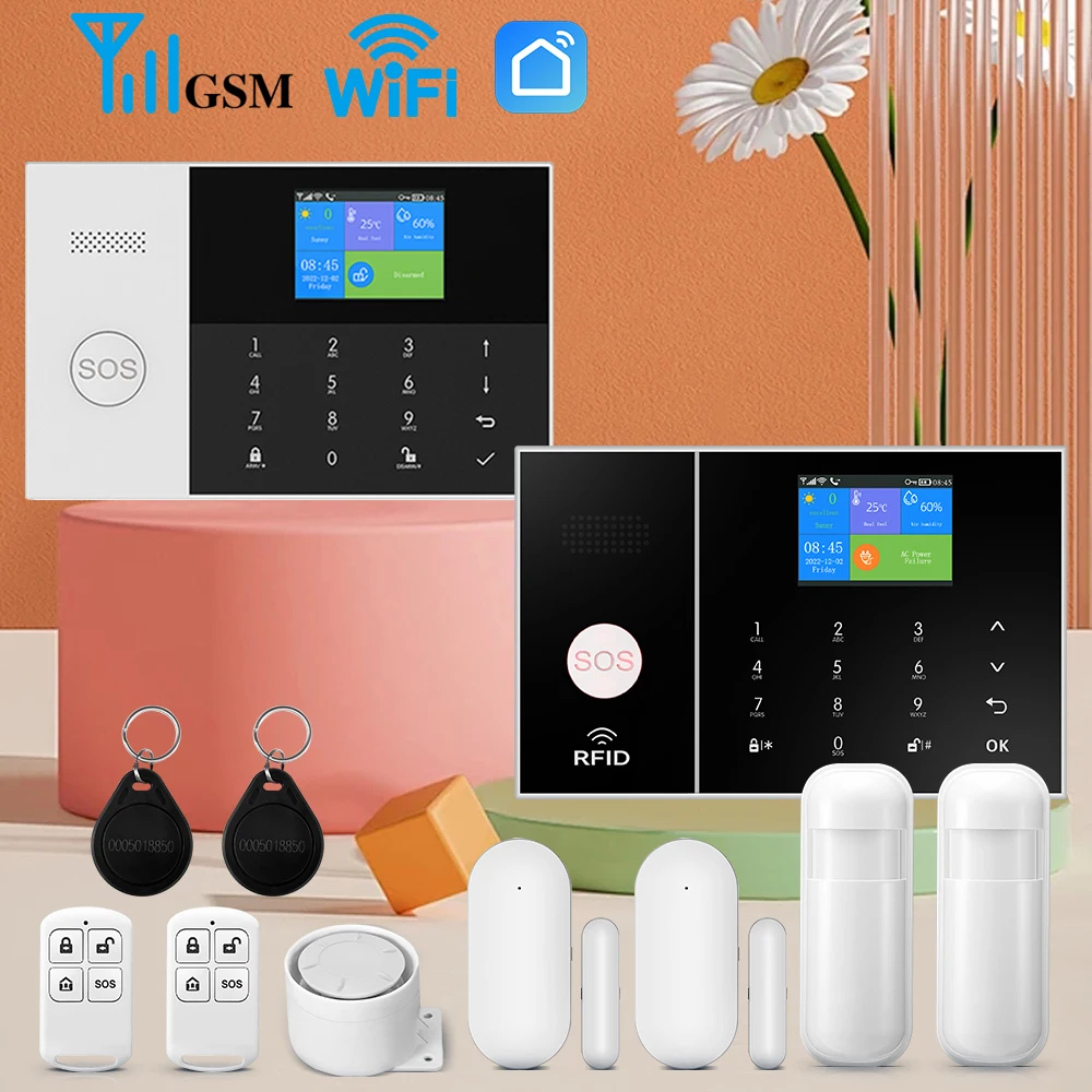 Tuya Smart Home Alarmsysteem Draadloos inbraakhuisalarm met luide sirene en telefoongesprekwaarschuwingen voor thuis- en zakelijke beveiliging
