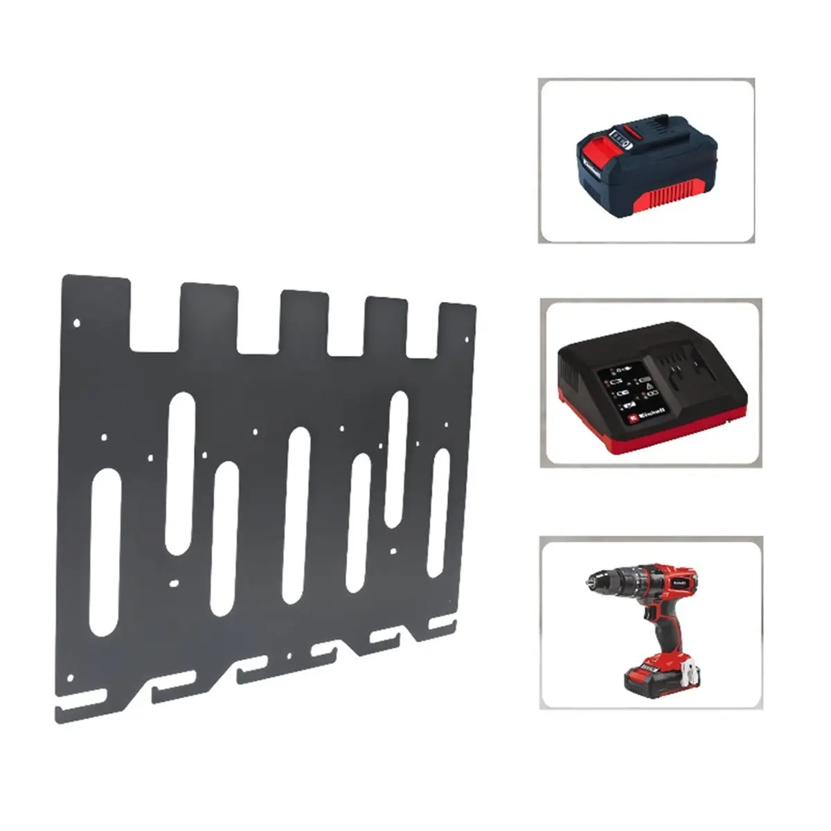 (ABDH) Multi Functional Wall Mount Bracket for Einhell 18V Battery Charger Case Holder Charger Power Tool Drill Fixed Storage