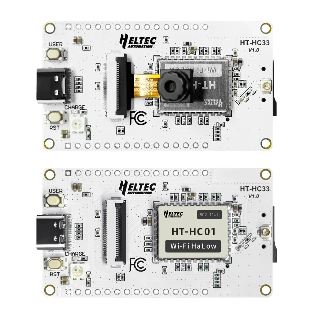 Heltec HT-HC33 ESP32-S3 Wi-Fi HaLow Board OV3660 Camera 120° No Distortion Lens Low Power IoT Module 1/2PCS Optional