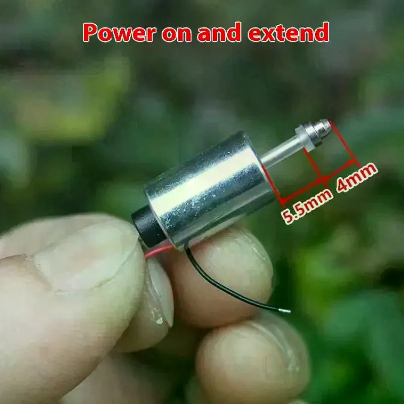 DIY Fingerprint Lock DC 7.4V 9V 12V Mini Round 10MM Cylinder Suction Push-Pull Type Linear Solenoid Electromagnet 1 Piece