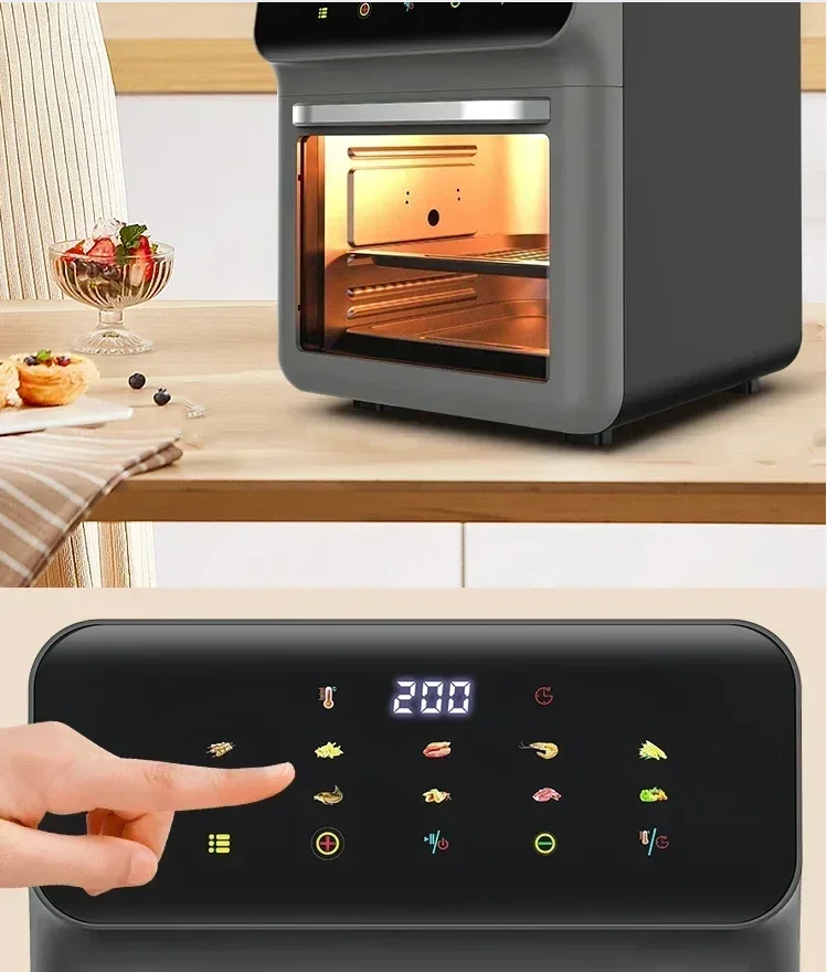 220V New  Mini Home Electric Oven with Steamer and Microwave One-Piece Machine for Baking, Roasting, and Steaming AG