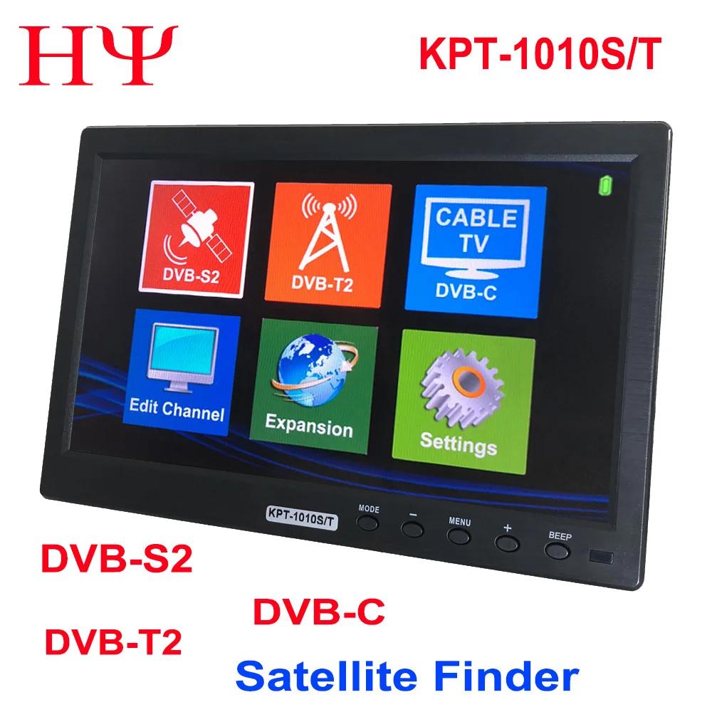 KPT-1010ST DVB-S2 DVB-T2 DVB-C Combo satellite Finder meter Satellite TV Receiver Hevc H.265 AVS/AVS+ LCD Screen Channel